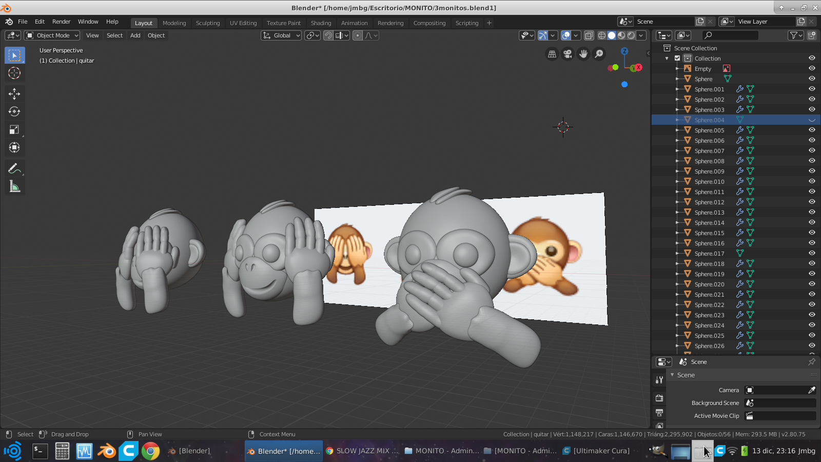 Télécharger Fichier Stl Les 3 Singes Emoji • Objet Pour Impression 3d